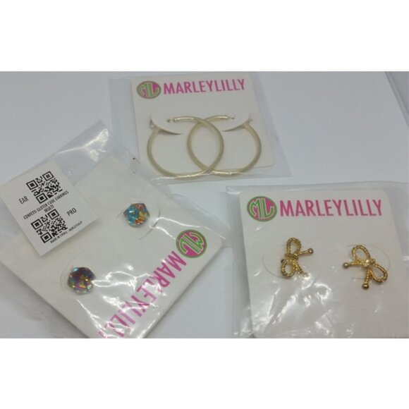 Bundle lot 3 pairs Marley Lilly earrings variety new nwt - Picture 1 of 6